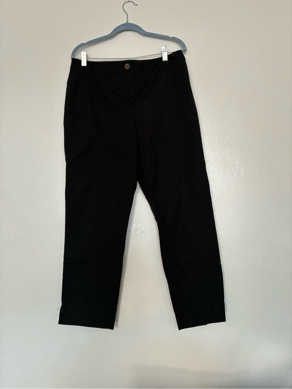 Rafaella Black Straight-Leg Ankle Pants